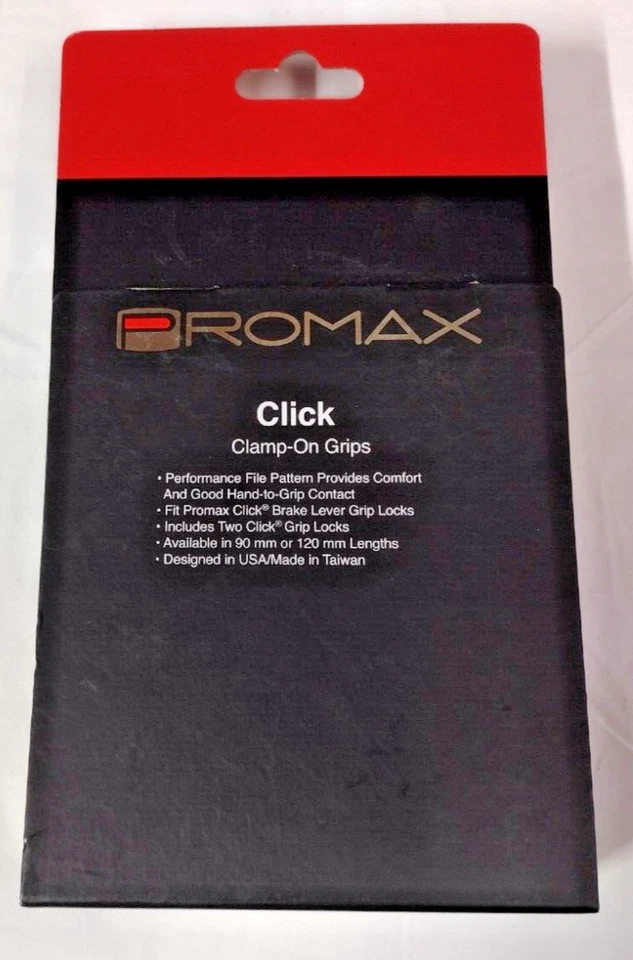 Promax Bicycle Click Clamp-On Grips 130mm Black - Image 2 of 3