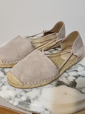 Eileen Fisher Lee Espadrille Flat Shoes Metallic Platinum  display picture 1