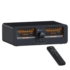 Fosi Audio LC30 Dual Analog Amplifier/Speaker Selector Box VU Meter DB Display
