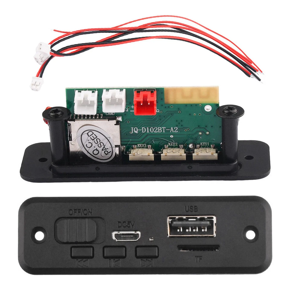 DC5V Bluetooth MP3 Player Decoder Board 2*3W Car Audio Amplifier Module FM Radio - Bild 2 von 4