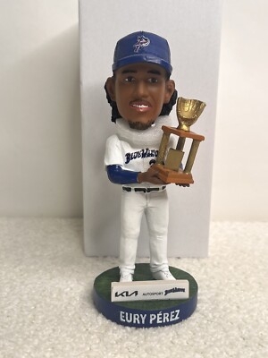 Pensacola Blue Wahoos Eury Perez SGA 2022 Champions Miami Marlins Bobblehead