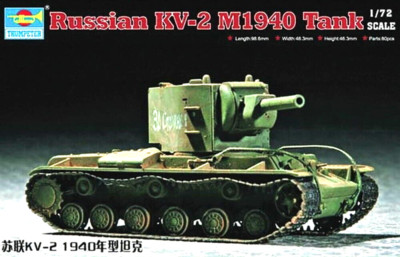Trumpeter 07235 Soviet KV-2 M1940 Tank in 1:72 Bausatz Neu + OVP