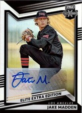 2022 Panini Elite Extra Edition Rookie Auto Jake Madden Los Angeles Dodgers