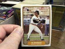 1982 Fleer San Francisco Giants Baseball Card #391 Al Holland