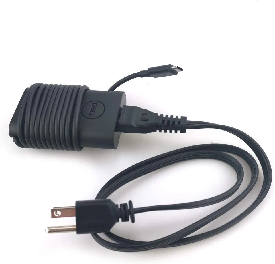 Cargador de computadora portátil Dell 45 vatios USB tipo C para Dell XPS 13 9365 9370 9380, Latitude Foto 4 de 4