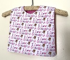Bib for Baby or Toddler - I Love Grandma pink white