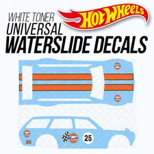 1/64 Scale GULF LOGOS Custom White Toner Universal WaterSlide Decal for Hot
