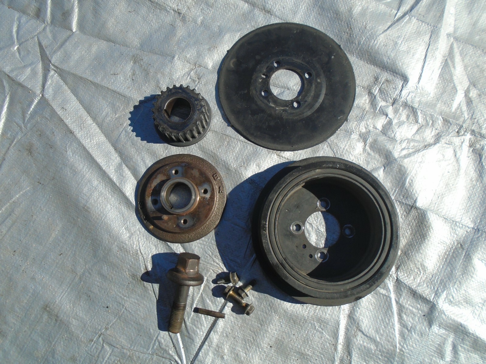 '96'05 Miata all (3) crank pulleys, Key & Crank bolt kitFREE SHIPPING