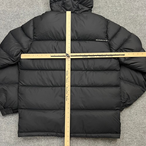 Oakley Jacket Mens M Black Down Puffer Vintage Y2K Gorp Software Ski Snowboard - Imagen 11 de 13