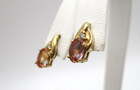 10K Yellow Gold Topaz Drop Earrings [E246] — photo 4