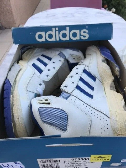 VINTAGE ADIDAS TORSION PHOENIX HI MADE IN GERMANY US10/44 2/3EUR 90'S BASKETBALL VINTAGE ADIDAS TORSION PHOENIX HI MADE IN GERMANY US10/44 2/3EUR 90'S BASKETBALL