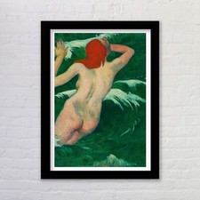 Framed In the Waves by Paul Gaugin  Art Poster Print Famous Painting