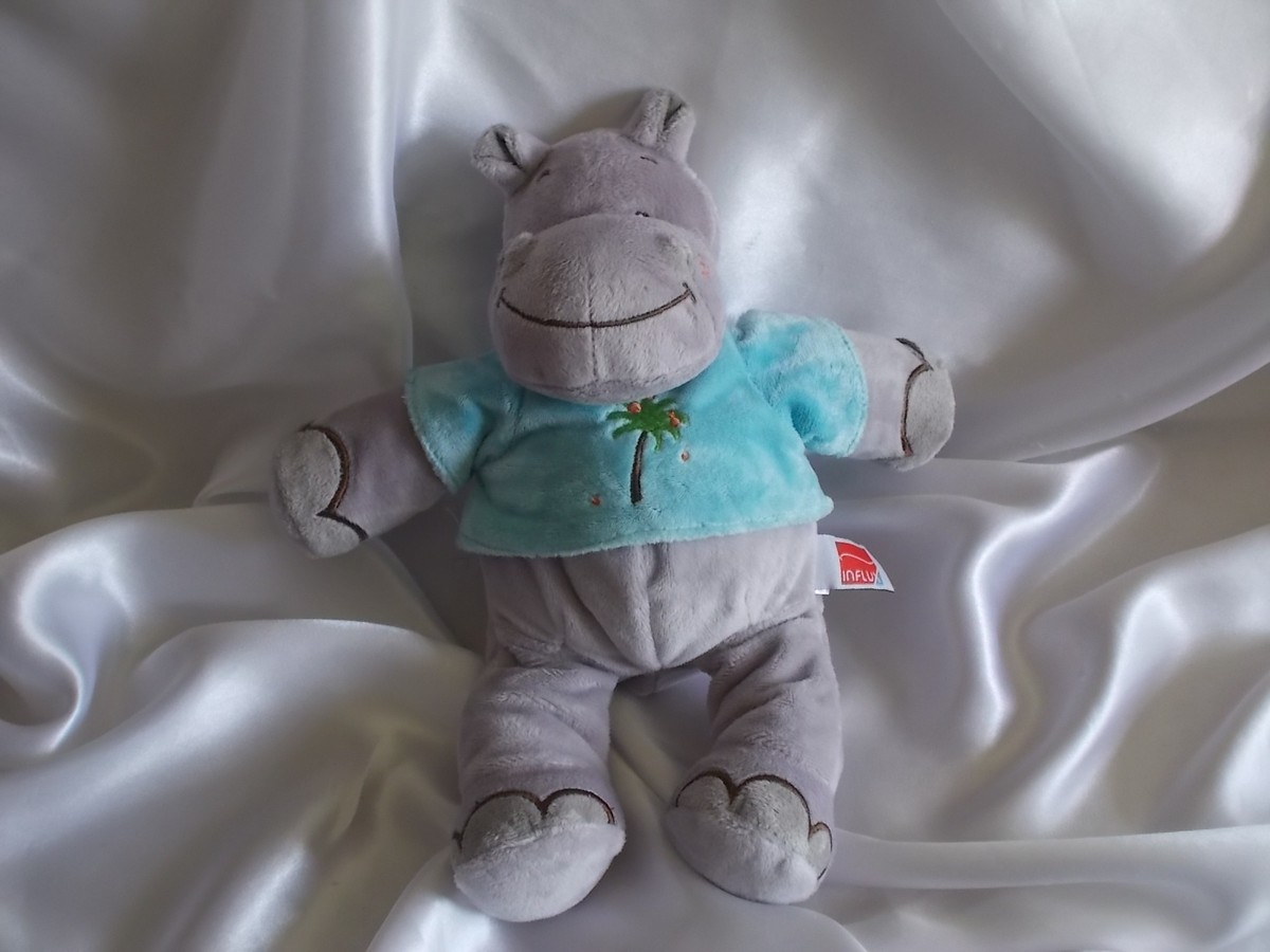 Doudou hippopotame gris, Influx, Blankie/Lovey/Newborn toy