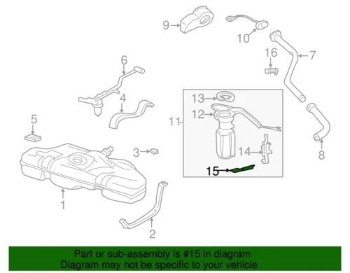 Kit de filtro de combustible de gas genuino GM 1992-2005 Chevrolet Pontiac Cadillac GMC 251293 Foto 3 de 3
