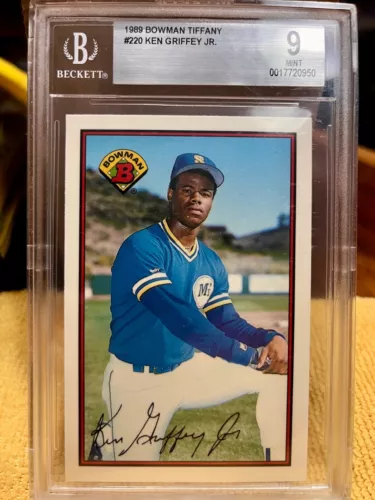 1989 BOWMAN  KEN GRIFFEY JR #220 (Tiffany) ROOKIE CARD RC MARINERS BGS 9 MINT