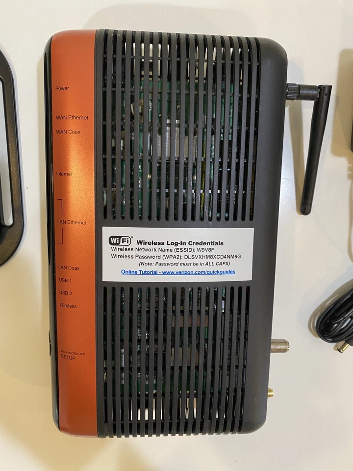 Verizon FIOS Actiontec MI424WR Rev 1 Wireless Router Cable Modem w/ Power Supply - Image 2 of 4