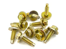 10 pcs yellow zinc fender under hood body bolts 5/16-18 x 1-3/16" fits Ford