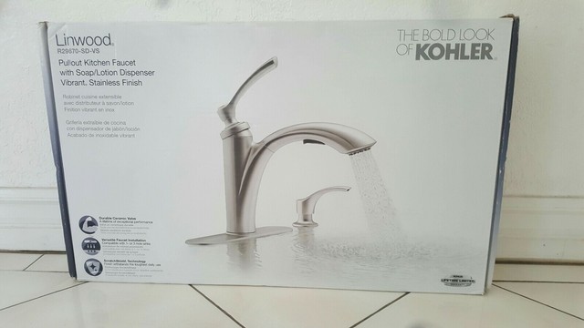 Kohler Linwood Pull Out Kitchen Faucet Stainless Steel R29670 W