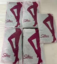 Lot of 5 Silkies Control Top Pantyhose Large Off Black 70306