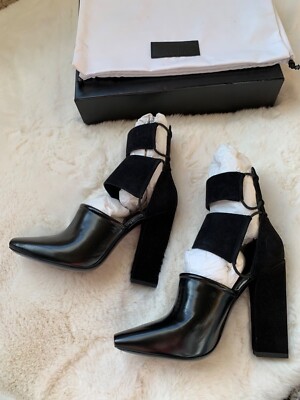 Alexander Wang NEW Vintage Black Leather Mackenzie Bootie Sz 38.5 