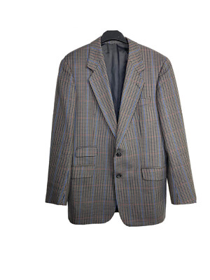 ジャケット・アウター 90s Burberry tweed check tailored jacket Burberry Tweed Multicolor Check Vintage Blazer Jacket Men Size S
