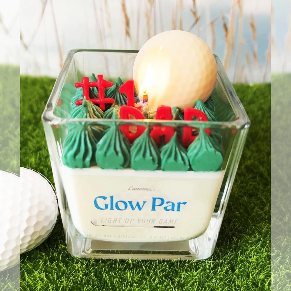Vela de golf regalo para papá decoración del hogar regalo del día del padre hecho a mano vela de soja golf Foto 4 de 4