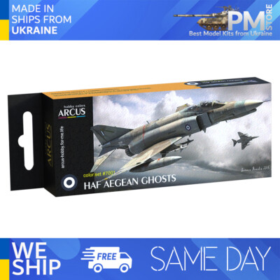 Arcus 7001 Enamel paints set HAF Aegean Ghosts 6 colors in set 10ml