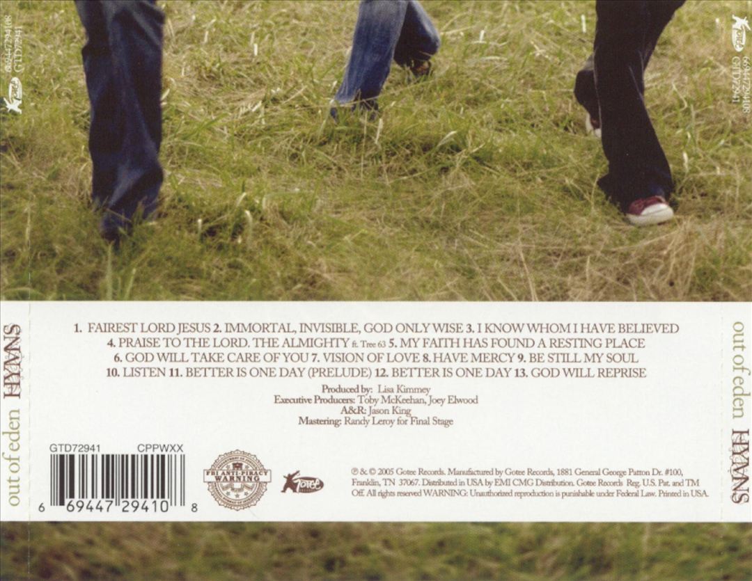 OUT OF EDEN - HYMNS NEW CD