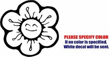 HAPPY FLOWER Decal Sticker JDM Funny Vinyl Car Window Bumper Truck Laptop 6"