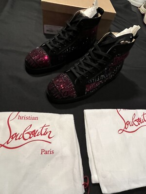 Christian Louboutin 1250951B439 関税送料込 BRAND NEW CHRISTIAN LOUBOUTIN RHINESTONES TSQ SNEAKERS SHOES