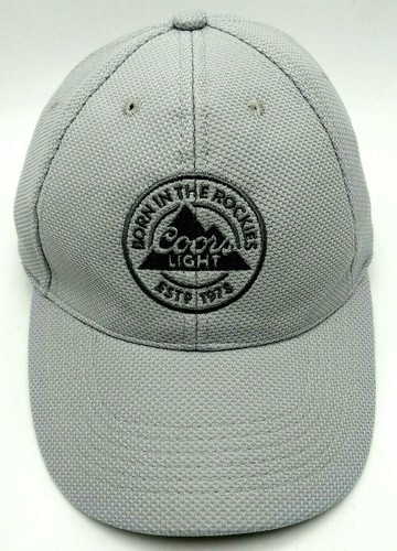 COORS LIGHT hat flexfit fitted gray cap 