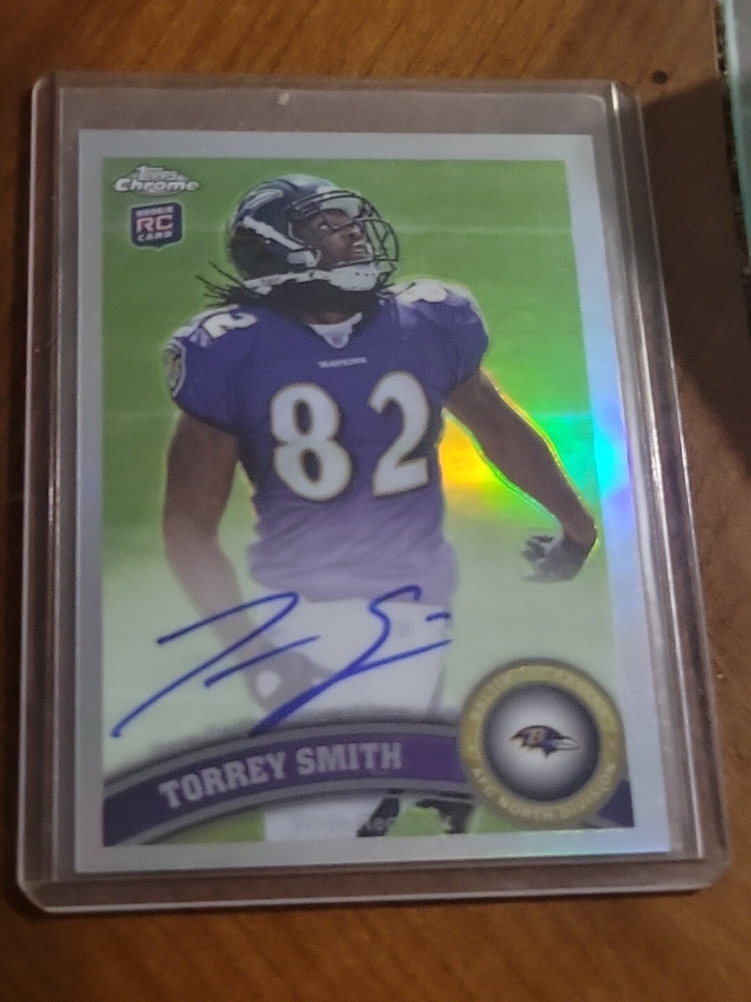 2011 Torrey Smith Topps Chrome Refractor Rookie Autograph 45/99