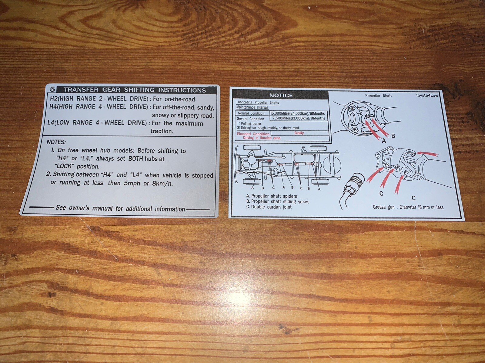 1989-94 3g Toyota Pickup Truck 4runner Chassis Instructions Grease man hubs #5