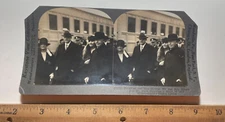 1929 Dearborn MI Greenfield Village Thomas EDISON & HOOVER Henry Ford stereoview