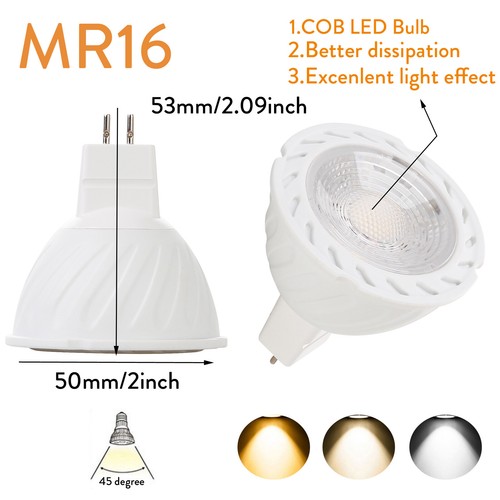 LED Dimmable Spotlight 5W GU10 MR16 E27 GU5.3 E14 Equalent 30W Incandescent RKCA - Picture 15 of 17