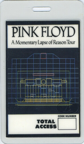 Pink Floyd 1987 Lapse Tour laminierter Backstage Pass - Bild 1 von 1
