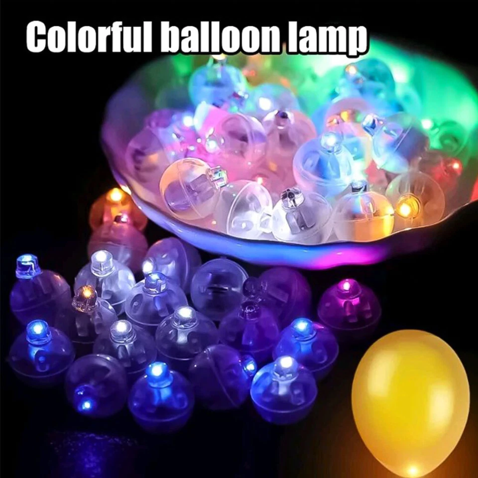 10Pcs LED Balloon Lights Tiny Wireless Battery Small Round LED Ball Party Decor - Image 2 of 4
