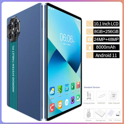 2025 Tablet PC 10.1'' HD Android 11 8+256GB 5000mAh WIFI Deca Core Dual Camera