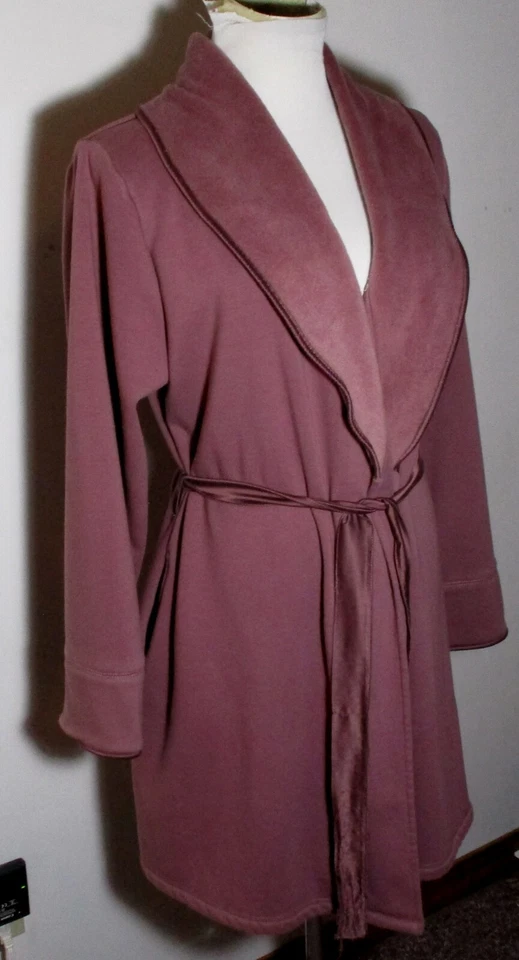 Bata corta TAHARI malva gruesa suave talla XL Foto 3 de 4