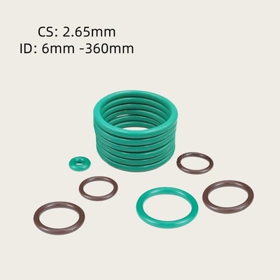 FKM O-Ringe Schnurstärke 2,65mm Fluorine Gummi Dichtring Nullring ID 6mm - 360mm