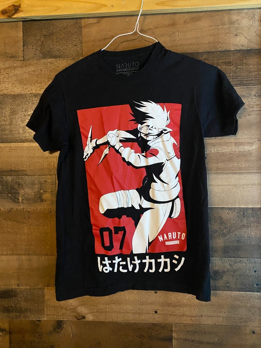 Naruto Shippuden Kakashi Hitake T-Shirt Adult Small Anime Cotton