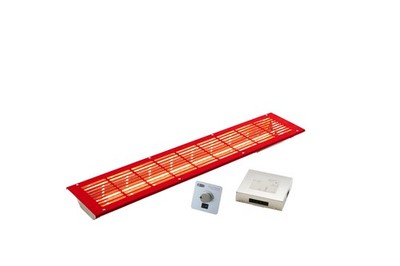 Infraworld VITALlight-IPX4 Infrarotstrahler-Set rot, Easy Control-silbergrau - g