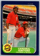1986 Fleer Vince Coleman/Willie McGee St. Louis Cardinals #636