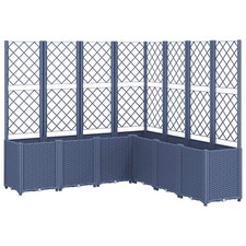 Garden Planter with Trellis Patio Flower Pot Outdoor Planter Box PP vidaXL