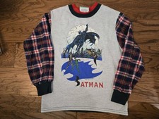 Vintage 1995 Batman Animated Series DC Comics Boys Pj Pajama Shirt Top