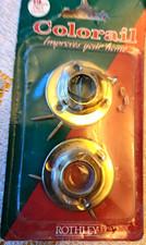 Round Wardrobe Rail Support Bracket Ends inc Screws Brass Finish 19mm,COLORAIL