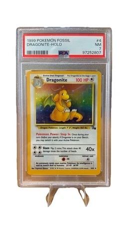 Dragonite 4/62 Fossil Holo PSA 7