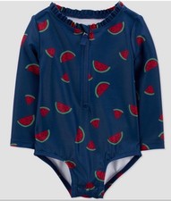 Carter's Just One You Long Sleeve Watermelon One Piece Rash Guard