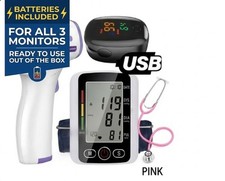 4 in 1 Home Health Kit Blood Pressure Machine Pulse Oximeter Thermometer Digital