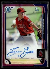2015 BOWMAN CHROME PURPLE /250 1ST PROSPECT AUTO TREVOR GOTT ANGELS